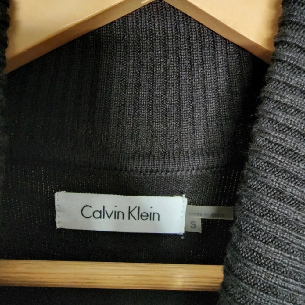 Black Calvin Klein Sleeveless Mock Neck Sweater Dress - Small - Picture 5 of 6